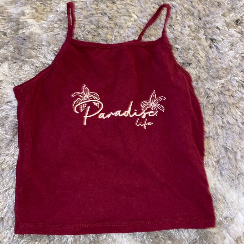 Burgundy top